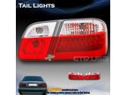 Фонари (LED) для Mercedes E-Class W210 (хром/красный)
